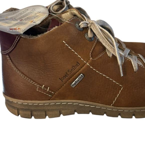 NEW Josef Seibel Steffi Brown Ankle Boot Women's Size 6 -6.5 Fuzzy Inside 37 EU - Picture 7 of 12